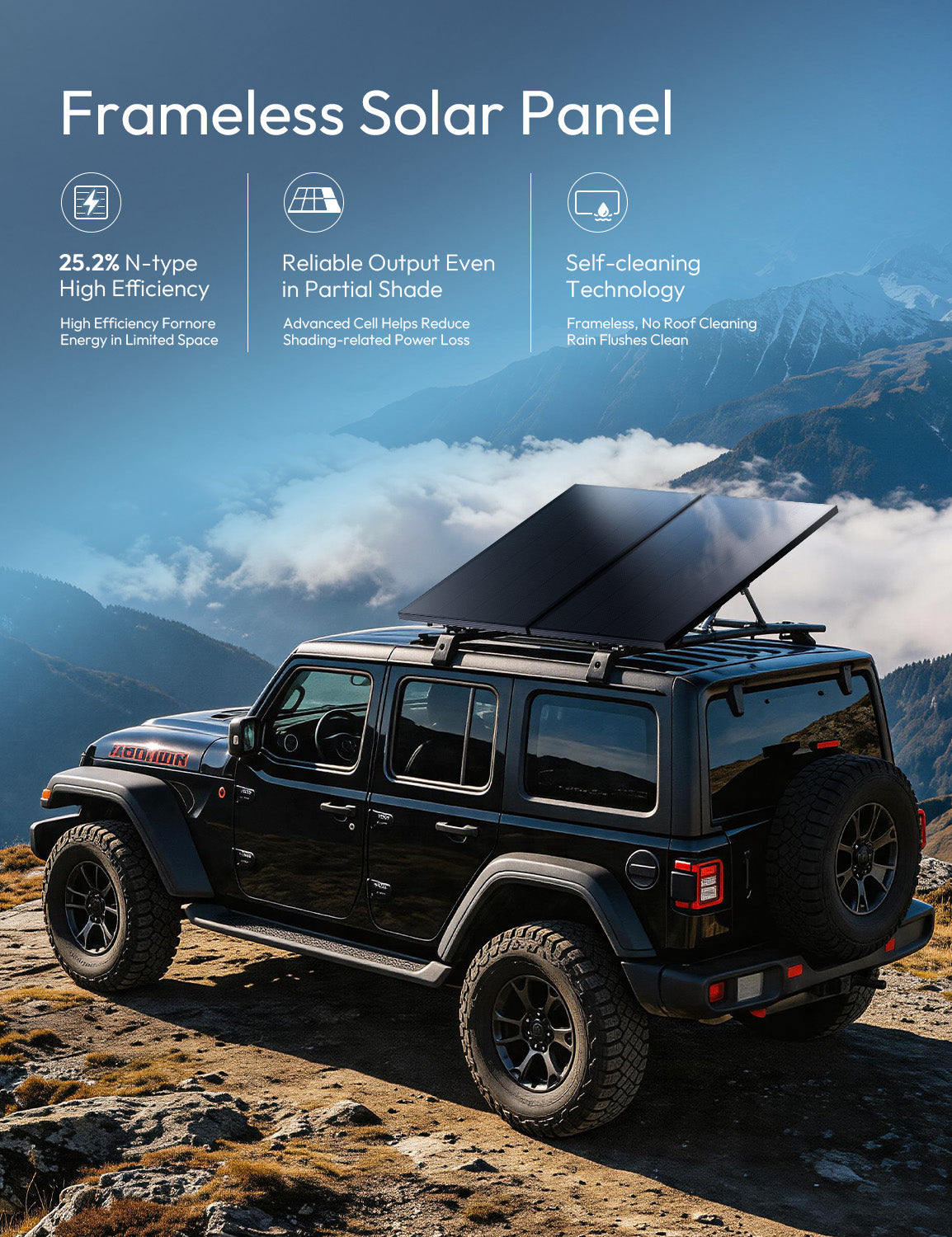 STAR 495 Watt Solar Panel Frameless